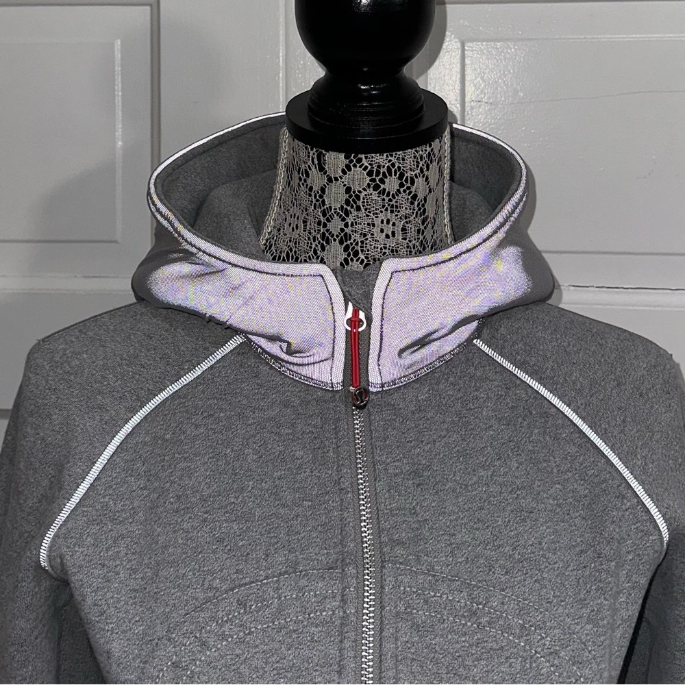 RARE Lululemon Scuba Hoodie II *Reflective 6 Heathered Speckled Grey - Picture 4 of 8